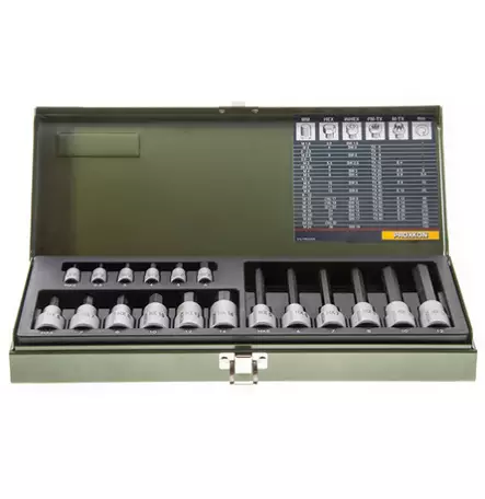 Hylsysarja 1/4" ja 1/2" kuusiokolo 18-osaa - Hylsysarjat - 23100 - 1