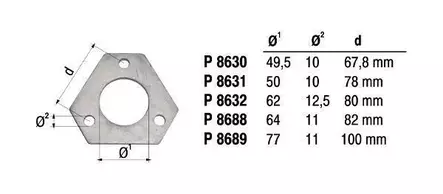 Pakoputken Laippa Ø 49,5mm - Pakoputken asennustarvikkeet - 096-8630 - 2