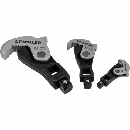 Pichler 1/4"+3/8"+1/2" jakoavainpää 5-32mm 3 osaa - Vaihtopäät vääntimiin - PIC70610000 - 1