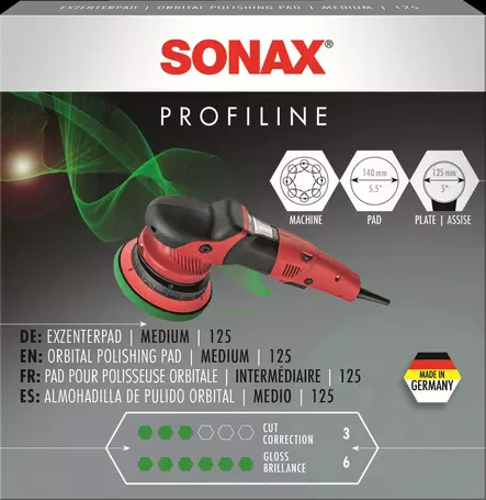 SONAX Epäkeskolaikka, medium 125 - Auton Pesuvälineet - SO498600 - 1