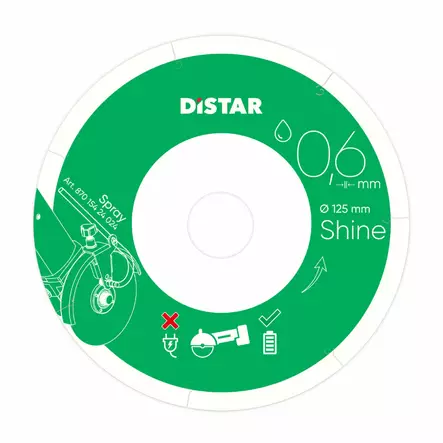 Timanttilaikka 1A1R 125x0,6x22,23 Shine Distar - Timanttilaikat laatoittajille - 11127457030 - 1