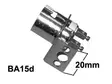 Lampunkanta Ba15D Ruuvil. - Polttimon kannat - 854600 - 1