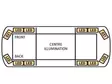 LED MAJAKKAPANEELI KELT. 12/24V 1070MM R65 - LED-työvalot - 1603-165010 - 2