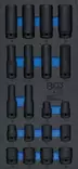 Työkalusarja 1/3: Pitkät ja lyhyet voimahylsyt 1/2" 10-24 mm - Työkalumoduulit työkaluvaunuihin - BGS4130 - 1