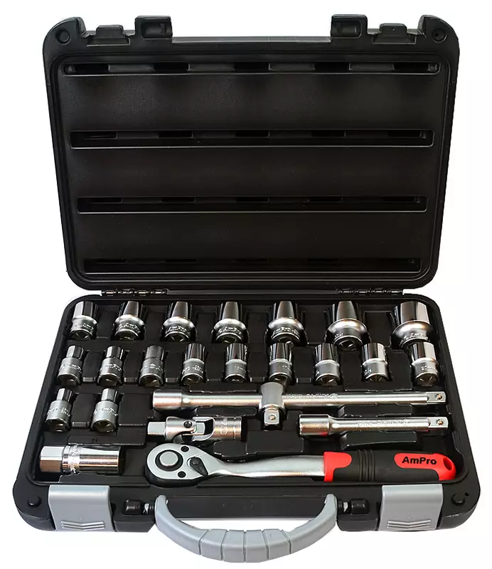 24 osainen Työkalusarja 1/2" vääntiöllä - Hylsysarjat - T46170 - 2