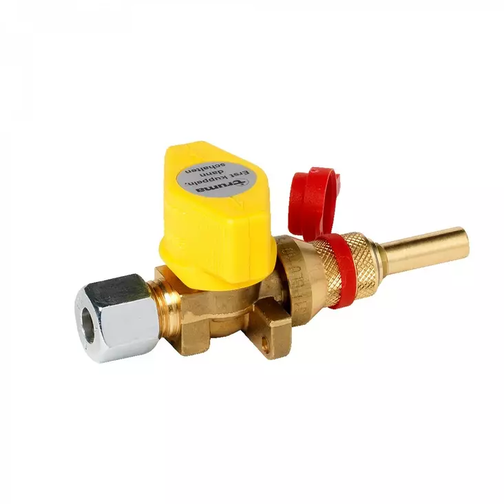 Alde sulkuhana pikaliitoksella messinki 8 mm mutteriliitos/8mm - Kaasujärjestelmän tarvikkeet - 4111000 - 1