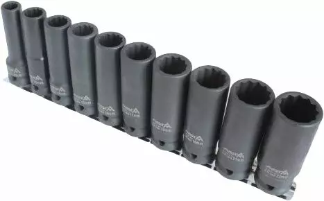 Asta 1/2" 12-pt pitkä voimahylsysarja 10-22mm - Hylsysarjat - AST545SET10 - 1