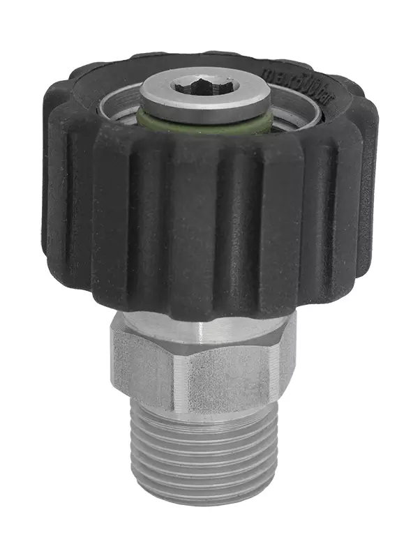 Clen painepesuriliitin kierreliitin M22 x 1,5 3/8" 500 bar SS - Clen painepesuriliittimet - CLT37640 - 1