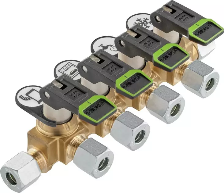 Gok neloissulkuhana 8mm kaasuputkelle 4x8 mm, lyhyt, kääntövipu - Jääkaappien varaosat Dometic - 0367200 - 1