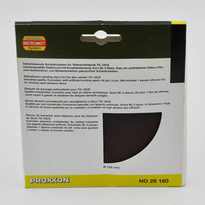 Hiomalaikka TG 125/E Hiomakoneeseen karkeus 80 5kpl - Proxxon katkaisu- ja hiontalaikat - 28160 - 1