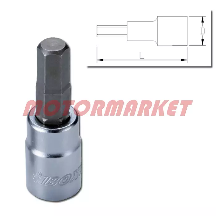 Hylsyavain 1/2" 10 mm kuusiokolo - Hylsyt - 284-B19-IN10 - 1