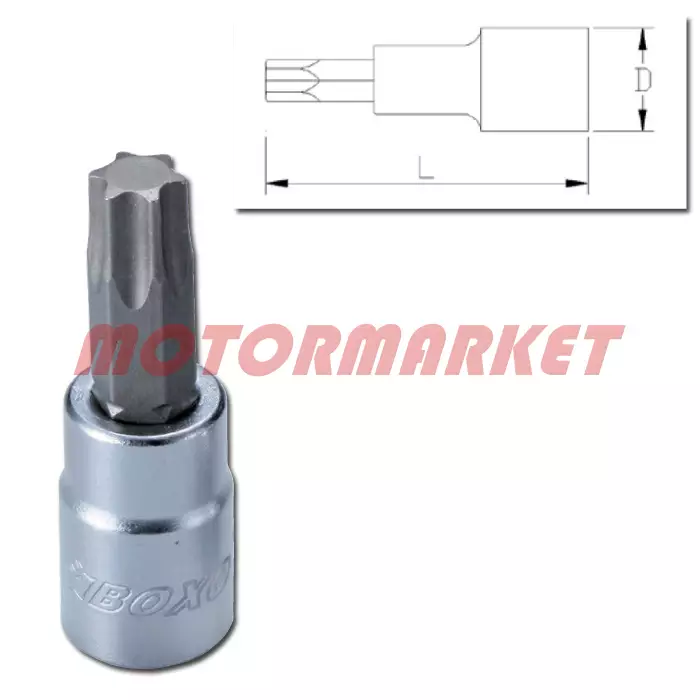 Hylsyavain 1/2" T10Torx - Hylsyt - 284-B19-INXT10 - 1