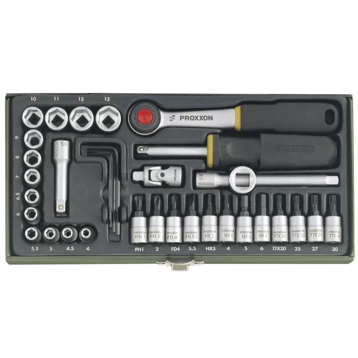 Hylsysarja 1/4" 36-osaa - Hylsysarjat - 23080 - 1