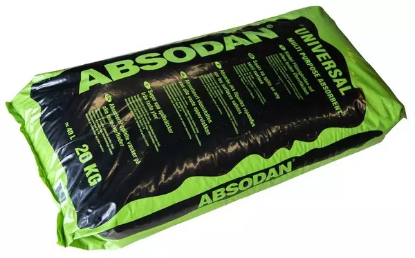 Imeytysrouhe Absodan 20 kg Sopii kaikille nesteille - Öljynimeytys - 225-DIR20 - 1