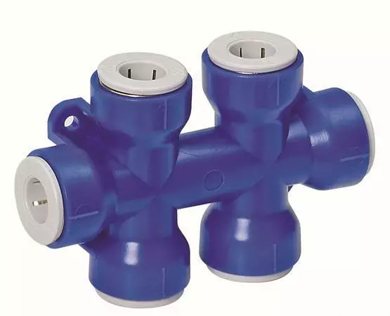 Jakokappale 6-os Uniquick 12mm putkiliit Putkiliitokset - Muut vesijärjestelmän osat - 533-6120 - 1