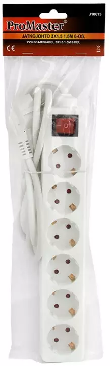 JATKOJOHTO 3G1.5 5M 6-OS. KATKAISIJA - Sähkökelat ja johdot - J10650 - 1