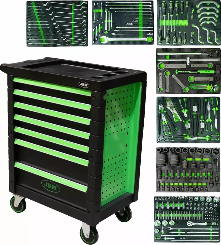 JBM 7ltk työkaluvaunu työkaluilla truck 224 osaa - Työkaluvaunut työkaluilla - 50-54240 - 1
