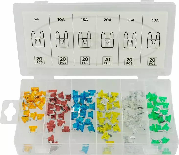 JBM MATALA MINI LAATTASULAKELAJITELMA 5-30A120 OSAA - Autosulakkeet - 50-53380 - 1