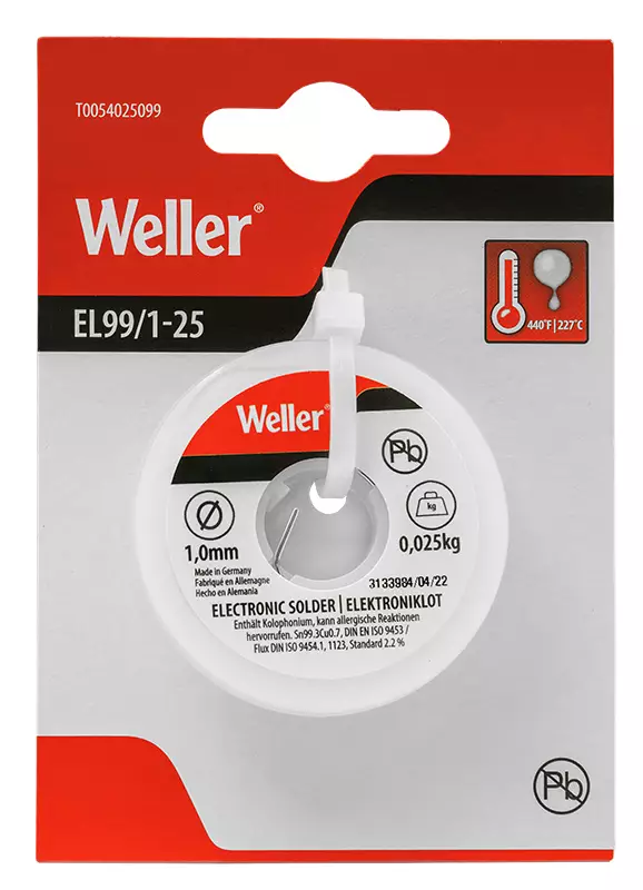 Juotostina 1.0 mm 25 g rulla S-SN99CU1 lyijyvapaa - Juottimet ja kolvit - WL208800 - 2