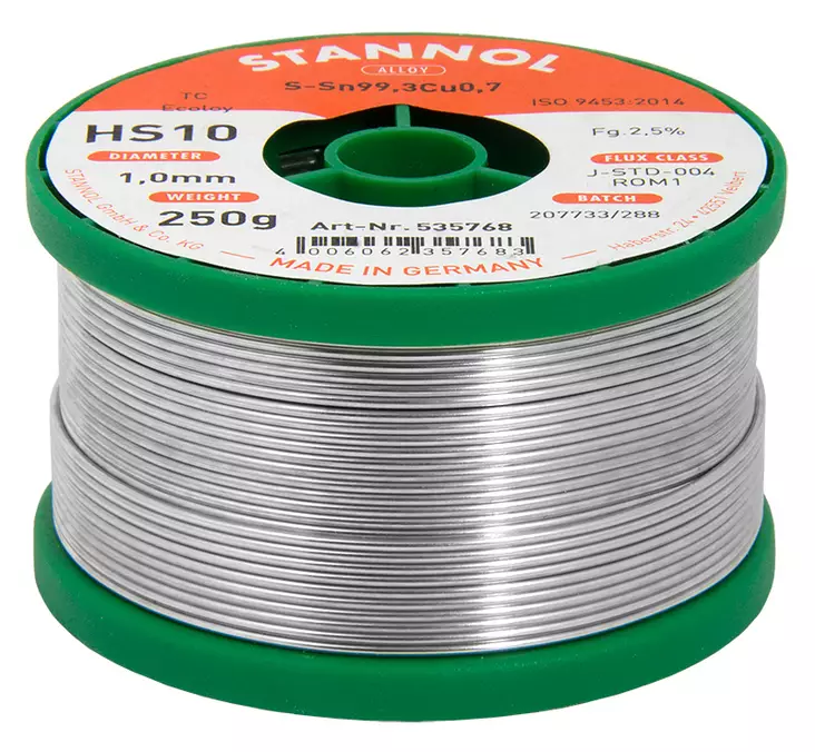 Juotostinarulla 1.0 250 g - Juottimet ja kolvit - SA207310 - 2