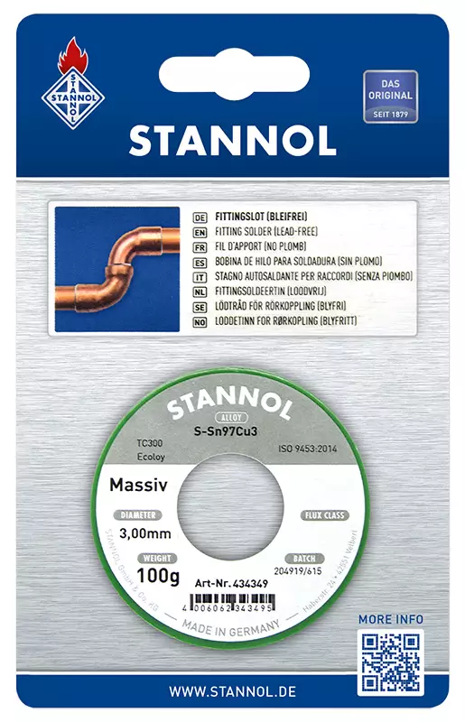 Juotostinarulla 3.0 mm 100 g lyijytön - Juottimet ja kolvit - SA207430 - 2