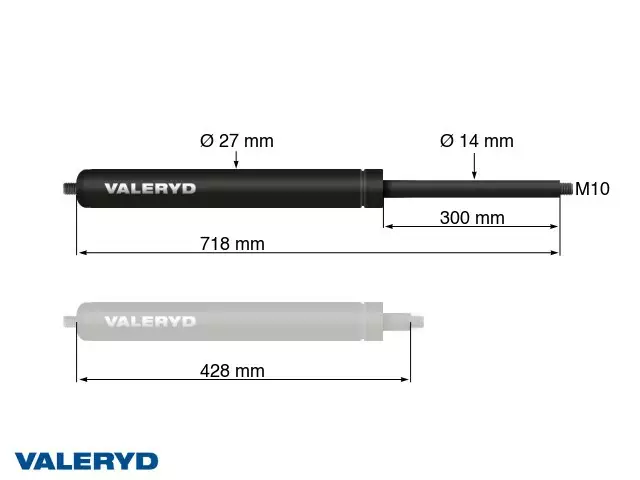 KAASUJOUSI 28/14 718/300 2000N - Kaasujouset - 125-8014-0718-2000 - 1