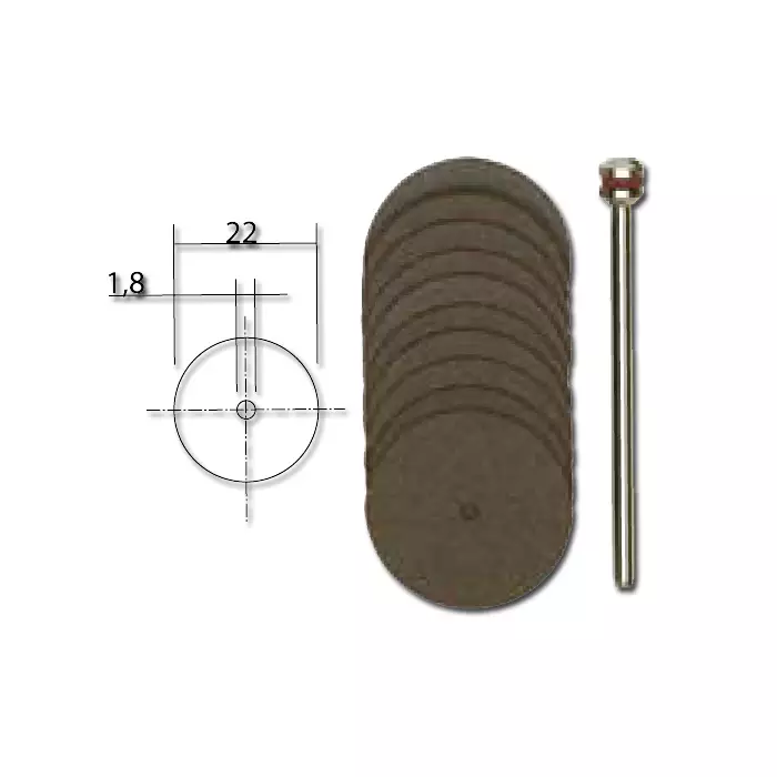 Katkaisulaikka Ø 22 mm 10 kpl + pidin - Proxxon katkaisu- ja hiontalaikat - 28810 - 1