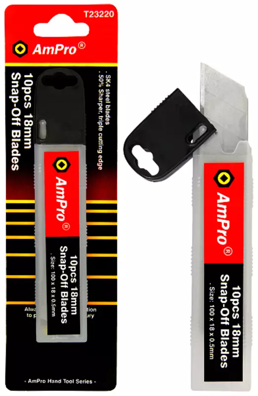 Katkoteräveitsen Varaterä 18mm 10kpl - Puukot, veitset ja kaapimet - T23220 - 1