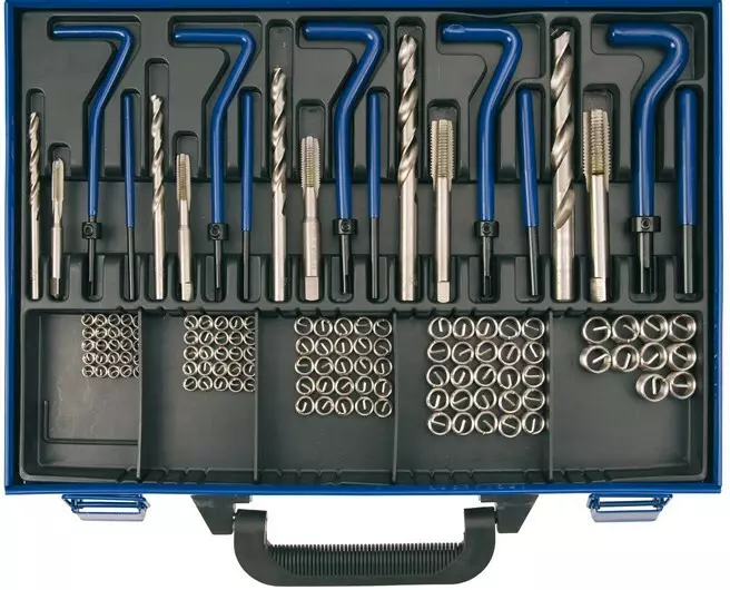 Kierteenkorjaussarja Helicoil M5-12 130-osaa BGS - Kierretyökalusarjat - BGS1950 - 1