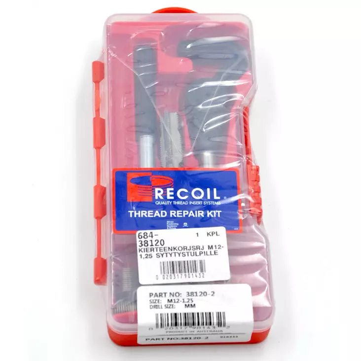 Kierteenkorjaussarja M12-1,25 sytytystulpille - Hehku- ja sytytystyökalut - 684-38120 - 1