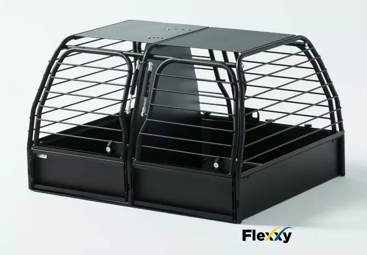 Koirahäkki Autoon Väliseinä 496x660x829 mm Musta Flexxy Tuplahäkki S - Koirahäkki autoon - HB7-2010 - 1