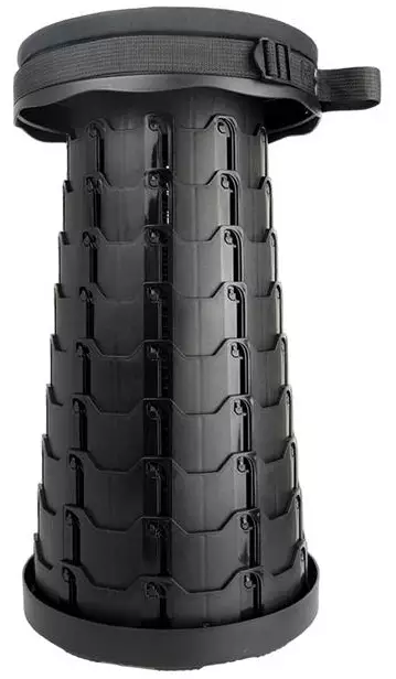 Kokoontaittuva Jakkara Pehmusteella Musta MAX 150 kg Paino 1 kg Ø25 cm - Retkituolit - 7400990 - 1