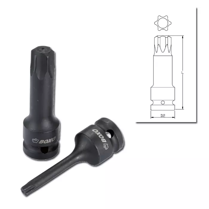 Konehylsyavain 1/2"T20Torx 77mm - Hylsyt - 284-B19-KINXT20 - 1