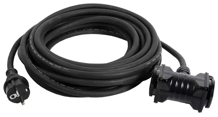 Kumijatkojohto 10 m 2-pistoketta - Sähkökelat ja johdot - J40210 - 2