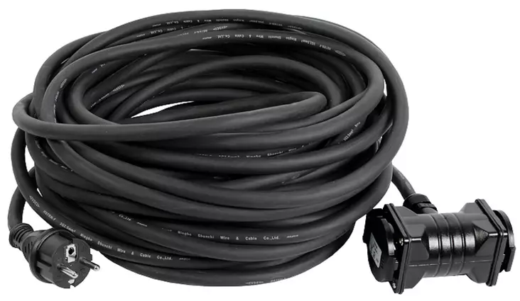 Kumijatkojohto 20 m 2-pistoketta - Sähkökelat ja johdot - J40220 - 2