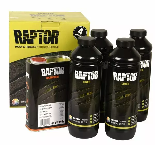 Lavapinnoite Musta Raptor 4 L U-POL - Lavapinnoitteet - 108-820 - 1