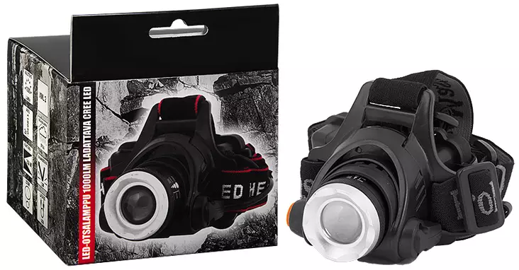 LED-otsalamppu 1000 lm ladattava - Otsalamput - LM89000 - 1