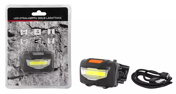 LED-otsalamppu 300 lm ladattava - Otsalamput - LM83000 - 1