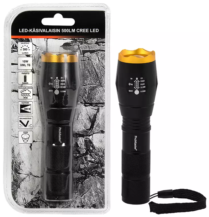 LED-taskulamppu 500 lm 10W XML T6 - Taskulamput - LM95000 - 1