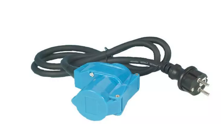 Liitäntäjohto 230V/rasia, 150 cm 3x2,5 Schuko/CEE/ Schuko rasia - CEE tarvikkeet ja johdot - 4608310 - 1