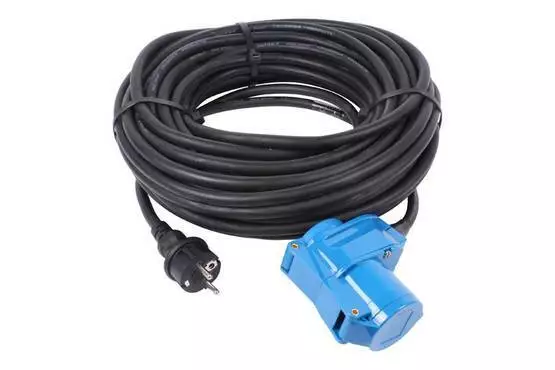 Liitäntäjohto 230V/rasia, 25m, 3x2,5 Schuko/CEE/ Schuko rasia - CEE tarvikkeet ja johdot - 3355000 - 1