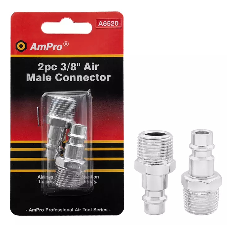 Liitin 3/8" ulkokierteellä 2-osaa - Muut paineilmakoneet ja tarvikkeet - A6520 - 2