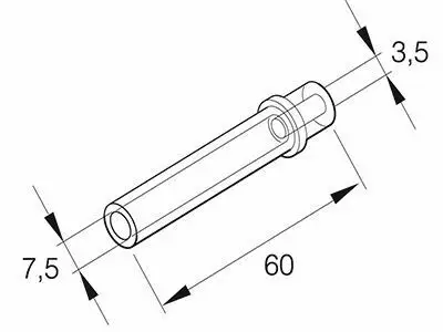 LIITOSLETKU 3,5/7,5mm SUORA - Eberspächer varaosat - 221000203000 - 1