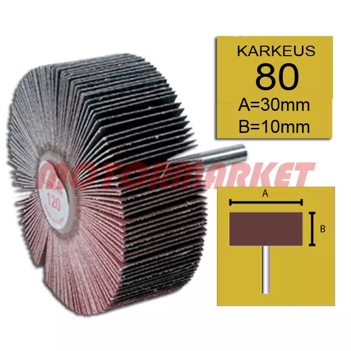 Liuskekaralaikka FS 30x10 karkeus 80 - Liuskalaikat - 287-FS3010080 - 1