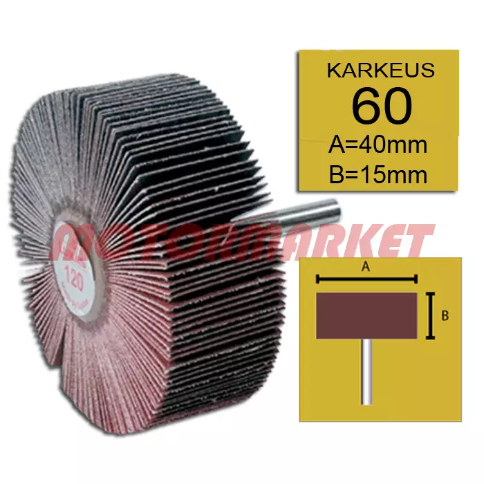 Liuskekaralaikka FS 40x15 kark 60 - Liuskalaikat - 287-FS4015060 - 1