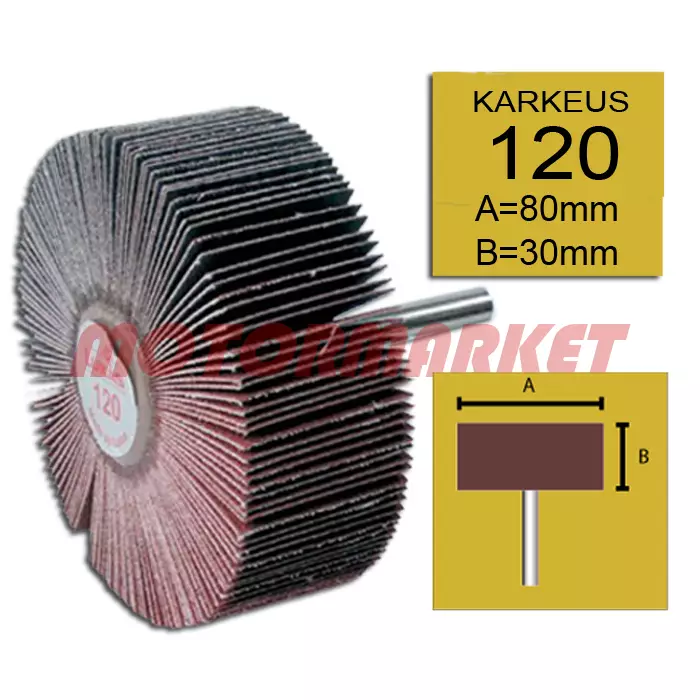 Liuskekaralaikka FS 80x30 kark 120 - Liuskalaikat - 287-FS8030120 - 1