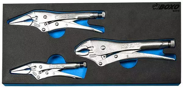 Lukkopihitsarja Työkaluvaunuun 3-osaa Boxo - Pihtisarjat - 284-BX010 - 1