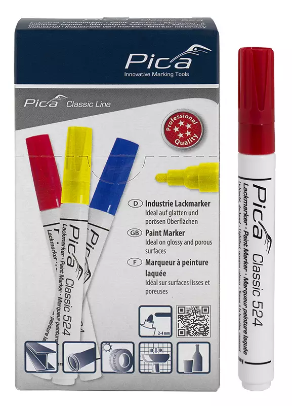 Maalitussi Punainen 2-4mm - Tussit ja kynät - MA52440 - 1