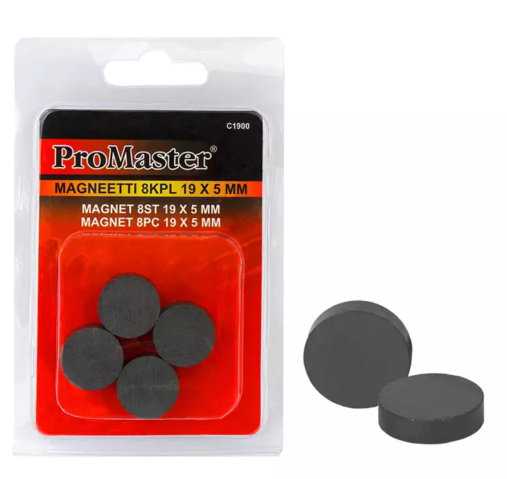 Magneetti 8 kpl 19x5 mm - Pientarvikevalikoimat - C1900 - 1