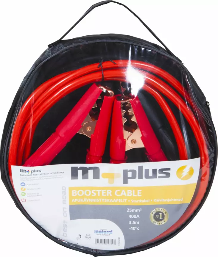M+ APUKÄYNN.KAAPELIT AL/CU 25MM/3.5M/400A (ME2) - Akkulaturit autoon - 57820240 - 1